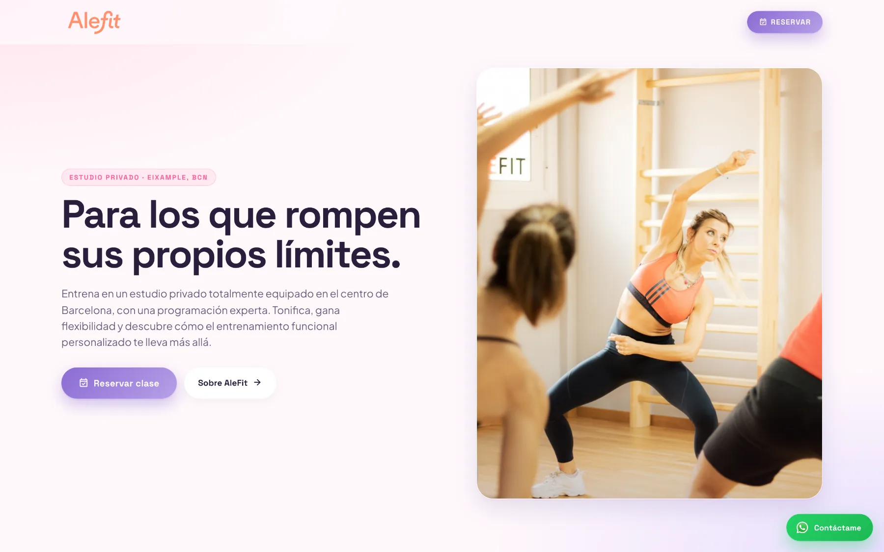 The AleFit BCN public marketing site